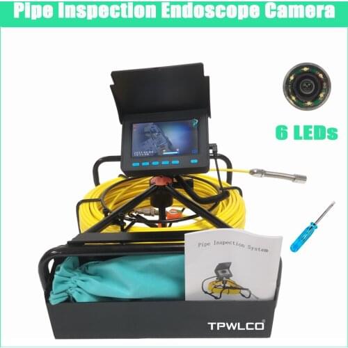 4.3inch Screen Sewer Drain Video CCTV Pipe Inspection Camera with 17mm Endoscope Camera Head Waterproof 1000TVL