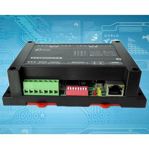 8DI 4-channel AO analog 0-10V 4-20mA output RJ45 Ethernet module Modbus communication protocol
