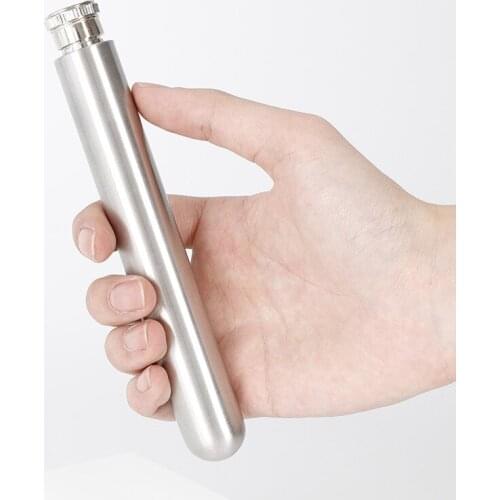 50PCS/LOTS 1.5oz Stainless Steel Tube Hip Flask Wine Bottle Portable Alcohol Whiskey Flasks As Gift Mini Tube Liquor Pot