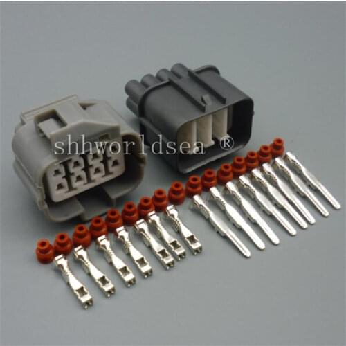 Shhworldsea Free shipping 8 pin way auto electric waterproof plastic connector 6189-0134 car housing wire harness connector