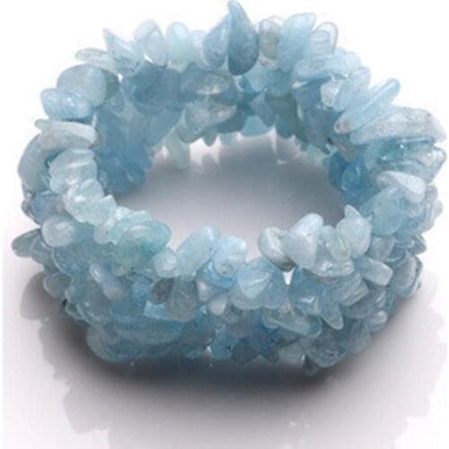 Aquamarine/amethyst/tourmaline/citrine/white crystal bracelet blue baroque 7.5inch wholesale beads FPPJ