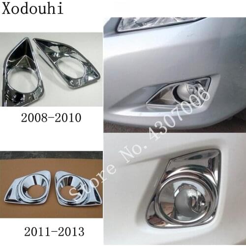 Car Styling cover ABS Chrome lamp front fog Light Trim frame 2pcs For Toyota Corolla Altis 2008 2009 2010 2011 2012 2013