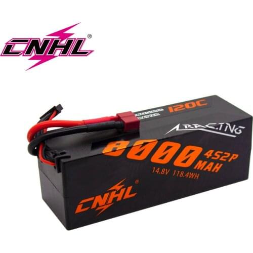 CNHL Lipo 4S 14.8V Battery 8000mAh 120C Racing Series HardCase T Deans For RC Car Boat Evader BX Car Truck Truggy Buggy