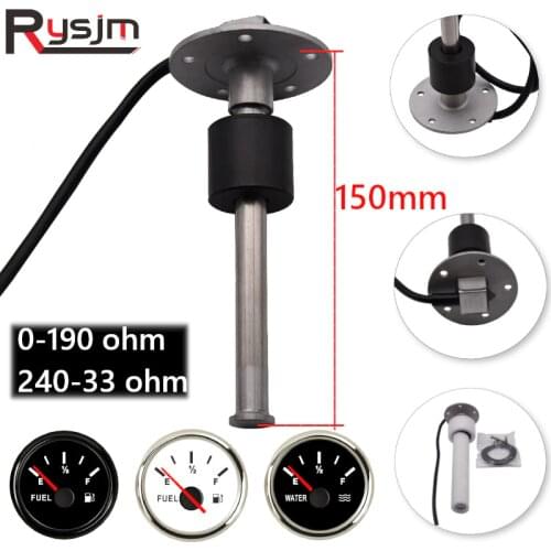 Boat Car Fuel Level Sensor 150mm 0~190 ohm / 240~33 ohm Fuel Sender Unit Water Level Sensors fit Fuel Gauge Water Level Gauges