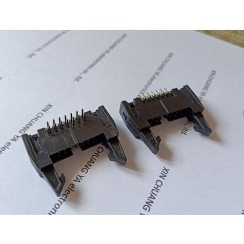 DC2-10P 14P 16P 20P 26P 30P 40P 50P 2.54MM ISP JTAG Ox horn female socket seat with buckle straight needle or curved needle