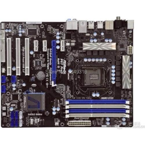 For ASRock P67 Pro3 Original Used Desktop 1155 Motherboard P67 Socket LGA1155 DDR3 SATA2 USB2.0