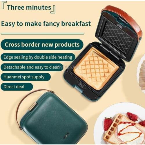 Electric Sandwich Maker Breakfast machine 3 Mins Fast Breakfast Waffle maker Toaster Baking Tools With Non Stick Pan Kitchen