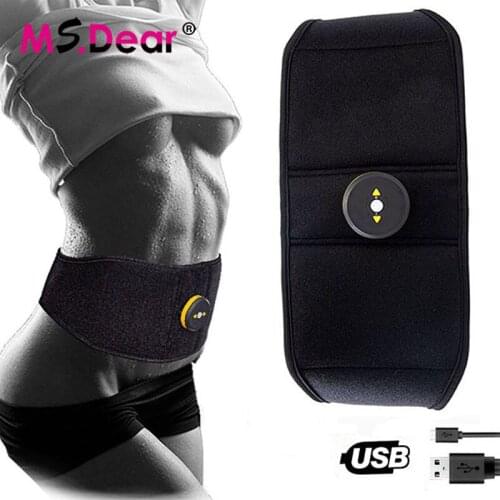 Electric Body Slimming Belt Abdominal Trainer Muscle Stimulator Toner Weight Loss New Smart EMS Fitness Vibration Belt Unisex