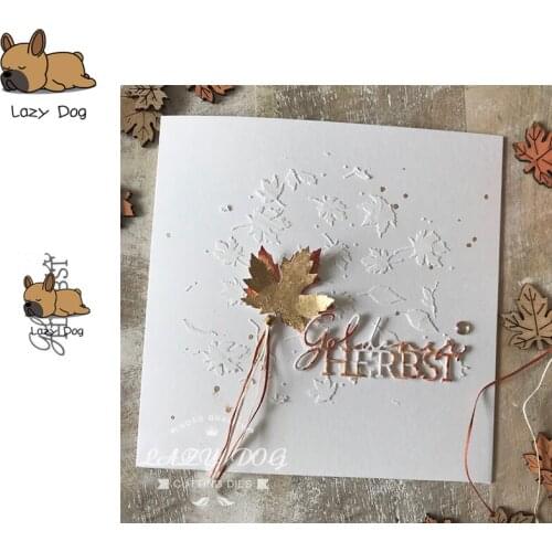 Goldener Herbst Letter Metal Cutting Dies Scrapbooking Stencil Decorative Craft Embossing Die Cuts Card Making New Dies For 2019