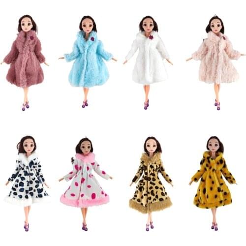 12In Doll Coat Role-Play Toy Handmade Family Activity DIY Dollhouse Accessory