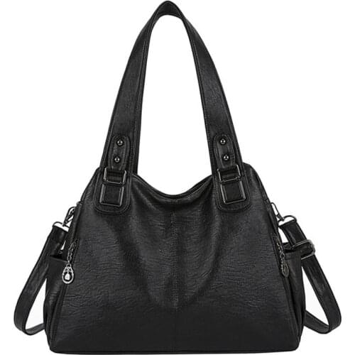 Fashion Women Handbags Pu Leather Shoulder Bag Casual Crossbody Bag Vintage Messenger Bag Large Capacity Hobo Bag Soft Tote Bags