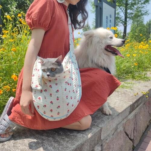 Portable Cat Dog Carrier Bag Mesh Breathable Carrier Bags for Small Dogs Foldable Pets Handbag Travel Tent Carrier Outgoing Bag