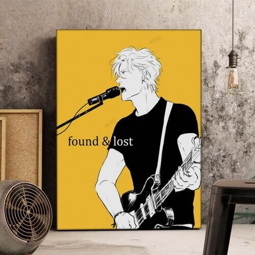WTQ Japan Anime Posters Banana Fish Game Cartoon Retro Poster Wall Decor Wall Art Picture for Living Room Decoration Home Deco