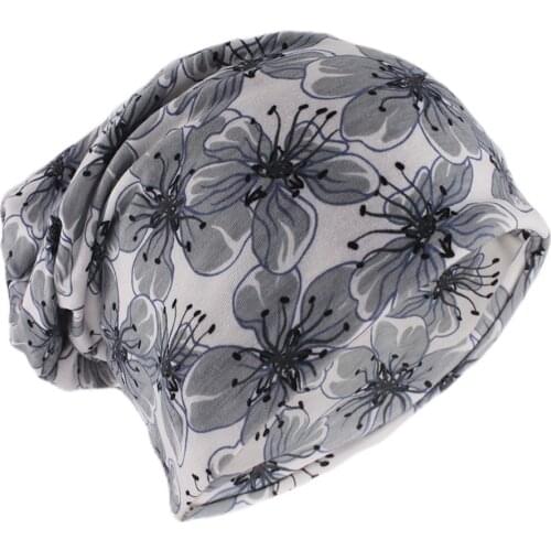 Spring Autumn Warm Women Cotton Beanies Skullies Fashion Floral Cute Lady Hat Hip Hop Hats Scarf Top Sale Girls Outdoor Gorras