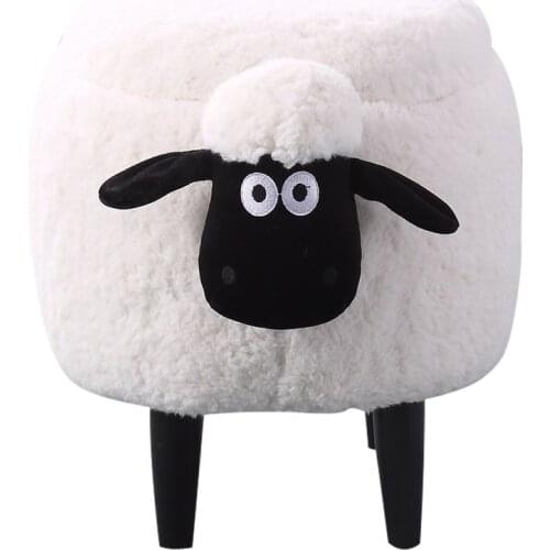 N Solid wood creative sheep storage stool makeup stool living room change shoe bench dressing table stool storage sofa stool