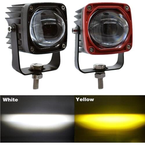 2 inch LED Work Light 12V 20W 8D Lens driving fog Lamp 6000K White/3500K Yellow for Off-road Cars Trucks SUV ATV Motorcycle Boat