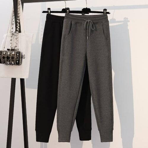 Dark gray Sweatpants for Women 2021 Autumn New Baggy Fashion Oversize Sports Pants Balck Trousers Female Joggers Streetwear big