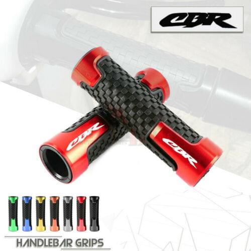 7/8"22mm Motorcycle Accessories Universal CNC Aluminum+Rubber Handle Grips for Honda CBR 250R 500 CBR600RR 900 954 CBR1000RR