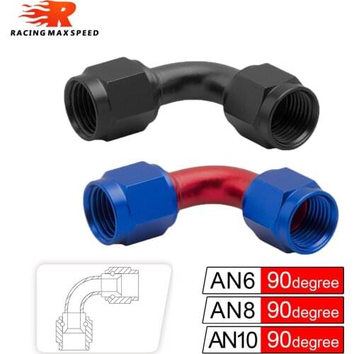 Universal 90 Degree AN6/8/10 Female To AN6/8/10 Female Hydraulic Hose Elbow Oil Cooler Fitting Hose Fitting Car Accessories