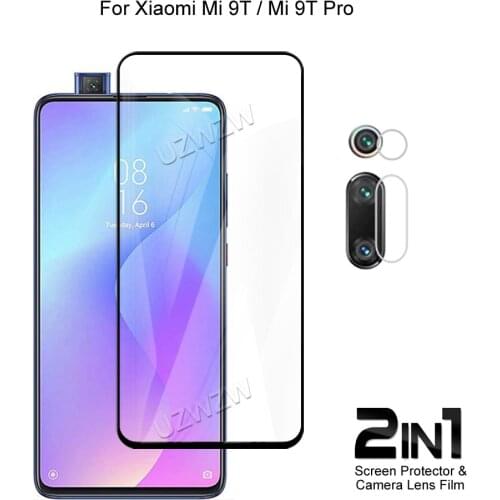 For Xiaomi Mi 9T Pro / Mi 9T Front Screen Protector Protective Tempered Glass & Camera Lens Film