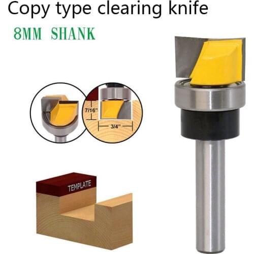 1Pcs 8*3/4*11.9 Profile Bottom Knife Router Bit Arc-shaped Riving Bit Tungsten Carbide Woodworking Milling Cutter for Wood