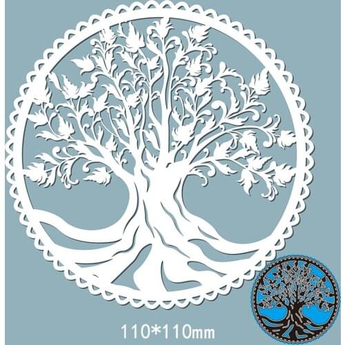 110*110mm tree pattern Metal Cutting Dies Crafts Stencil For DIY Scrapbooking Album stamp Paper/photo Cards Embossing Die