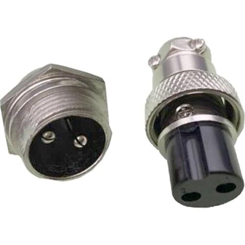 2 PIN 16mm GX16-2 Screw Aviation Connector Plug The Aviation Plug Cable connector Regular Plug and Socket