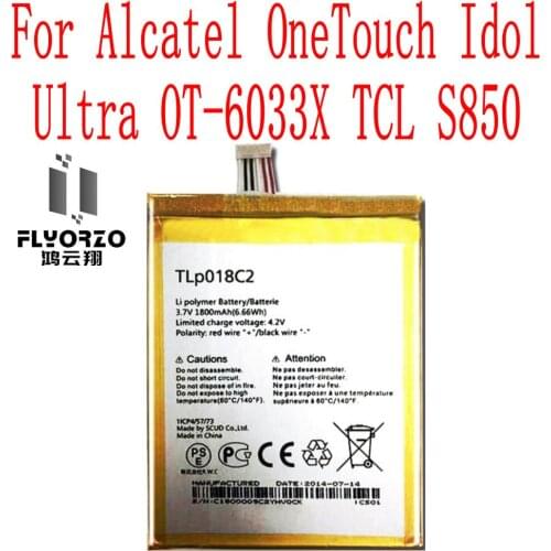 High Quality 1800mAh TLP018C2 Battery For Alcatel OneTouch Idol Ultra OT-6033X TCL S850 Cell Phone