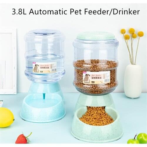 3.8L Pet Cat Automatic Feeders Large Capacity Cat Water Fountain Plastic Dog Water Bottle Feeding Bowls Water Dispenser for Cats
