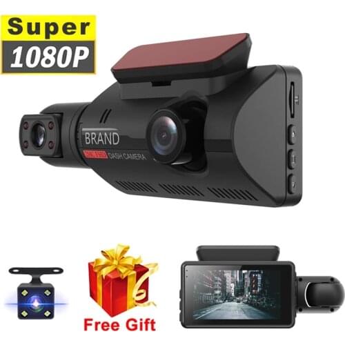 Car DVR Camera Dash Cam Three lens Record Hidden Video Recorder Dash Cam 1080P Night Vision Parking Monitoring G-sensor