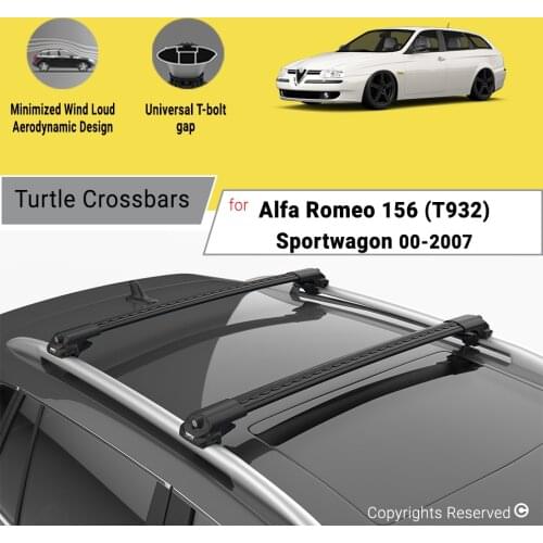BARS FOR ALFA ROMEO 156 SPORTWAGON (T932) 2000 - 2007 ALUMINUM ALLOY SIDEBARS CAR ROOF RACK LUGGAGE CARRIER CROSSBAR
