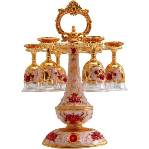 Cups household european-style liquor shooter glass small number upside down cool small wine glass rack wine creative ornaments