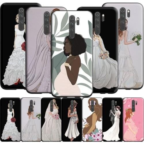 Girl Wedding Pregnant Woman Case for Redmi Note 9s 9 8 7 10 10s 10T K40 9T 9C 9A 10X Pro Prime NFC