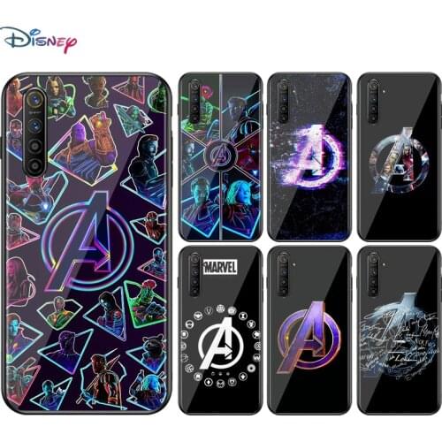Marvel Avengers A Logo For OPPO A93 A92 A73 A53S A52 A32 A31 A12E A1K Find X2 X3 Pro Lite Neo Soft TPU Silicone Black Phone Case