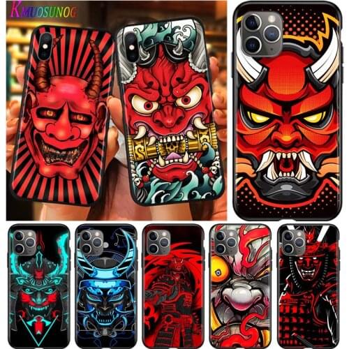 Demon Samurai Japan For Apple iPhone 12 Pro Max Mini 11 Pro XS Max X XR 6S 6 7 8 Plus 5S SE2020 Black Phone Case