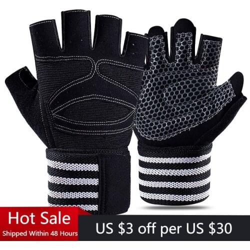 Brand Gym Gloves Fitness Weight Lifting Gloves Body Building Training Sports Exercise Sport Workout Glove for Men Women M/L/XL