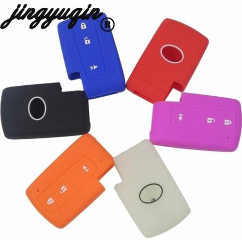 Jingyuqin 3 Buttons Silicone Car Key Shell Case FOB For Toyota Prius Crown Avensis Verso Remote Smart Key Set Protective No Logo