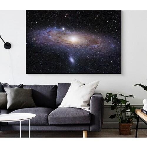 Milky Way Black Hole Canvas Picture Space Mysterious Red Black Hole Starry Sky Frameless Art Wall Home Decor for Living Room