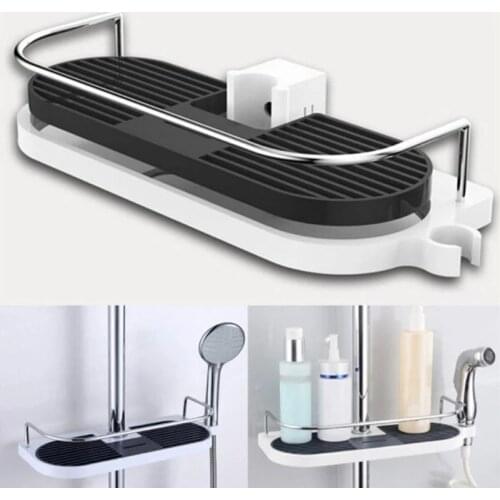 Hot Sale Stainless Steel Bathroom Shelf Shower Storage Rack Holder Shampoo Bath Towel Tray Home Bathroom Shelves Single Tier