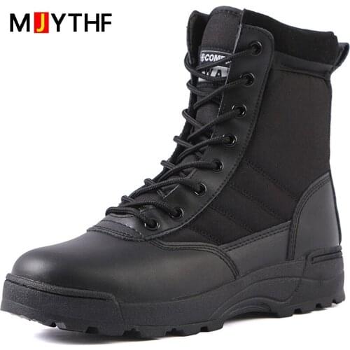 2021 New Male Desert Boots Tactical Military Boots Men Shoes Combat Army Boots Outdoor Hiking Shoes Men Work Boots Ankle Shoes