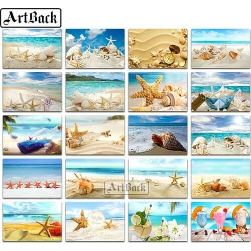 New 5D Diamond Painting Beach Scenery Full Square / Round Diamond Embroidery Mosaic 3d Rhinestone Home Decor