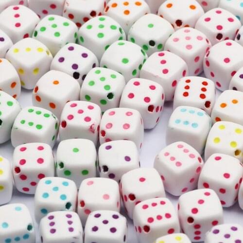 New White Dice Acrylic Square Loose Spacer Beads Supplies For Jewelry Making Diy Keychain Bracelet Necklace Earrings Accessories