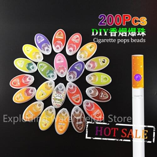 Wholesale New 200pcs Super Mint Cigarette Pops Beads black ice mint Fruit Flavor Capsule ball filter Holder Smoking Accessories