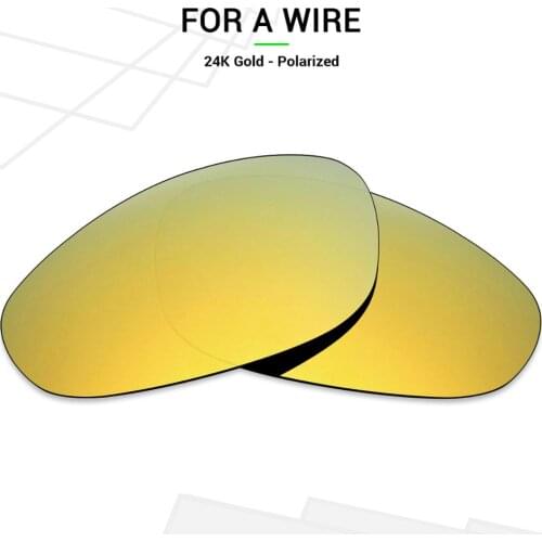 Mryok Anti-Scratch POLARIZED Replacement Lenses for Oakley A Wire Sunglasses 24K Gold