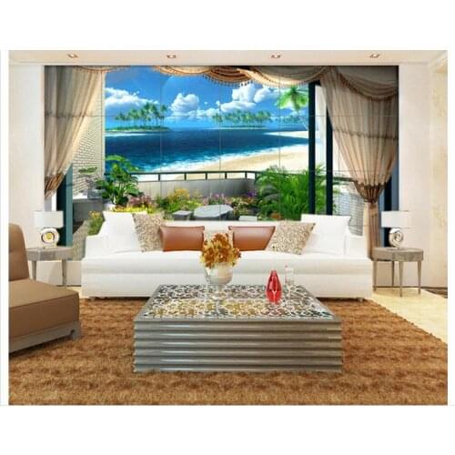 Custom photo wallpaper 3d wall murals wallpapers With modern garden landscape decoration background wall papers for living room
