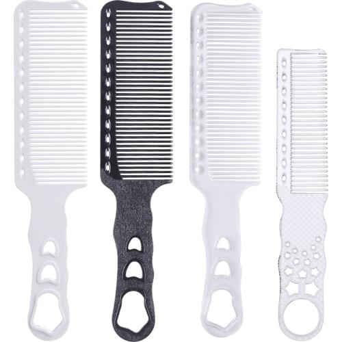 1pc Pro Hair Comb Resin Material Hair Clipper Comb For Men Anti-static Barber Hair Cutting Comb Hairdressing Flat Combs