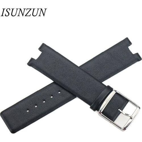 ISUNZUN Watch Straps For CK K1S21120 K1S21102 KIS21100 Watch Band Nato Leather Strap Brand Genuine leather Watchband