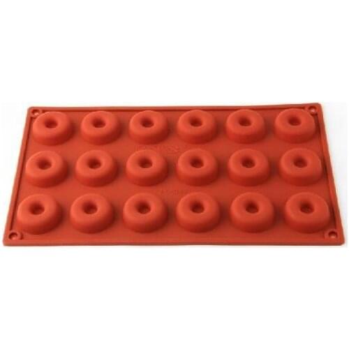 18 Cavities Donut Silicone Cake Baking Mold Cake Pan Muffin Cups Handmade Soap Moulds Biscuit Chocolate Ice Cube Tray DIY Mold