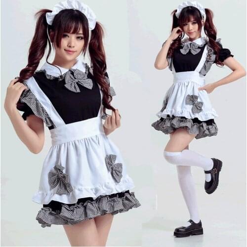 Japan Maid Lolita Costume Ladies Halloween Adult Women Japanese Anime Maid Cosplay Fancy Dress