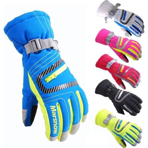 Winter Warm Snowboarding Ski Gloves men women Kids Outdoor sports gloves Waterproof Skiing Cold resistant glovesCycling gloves